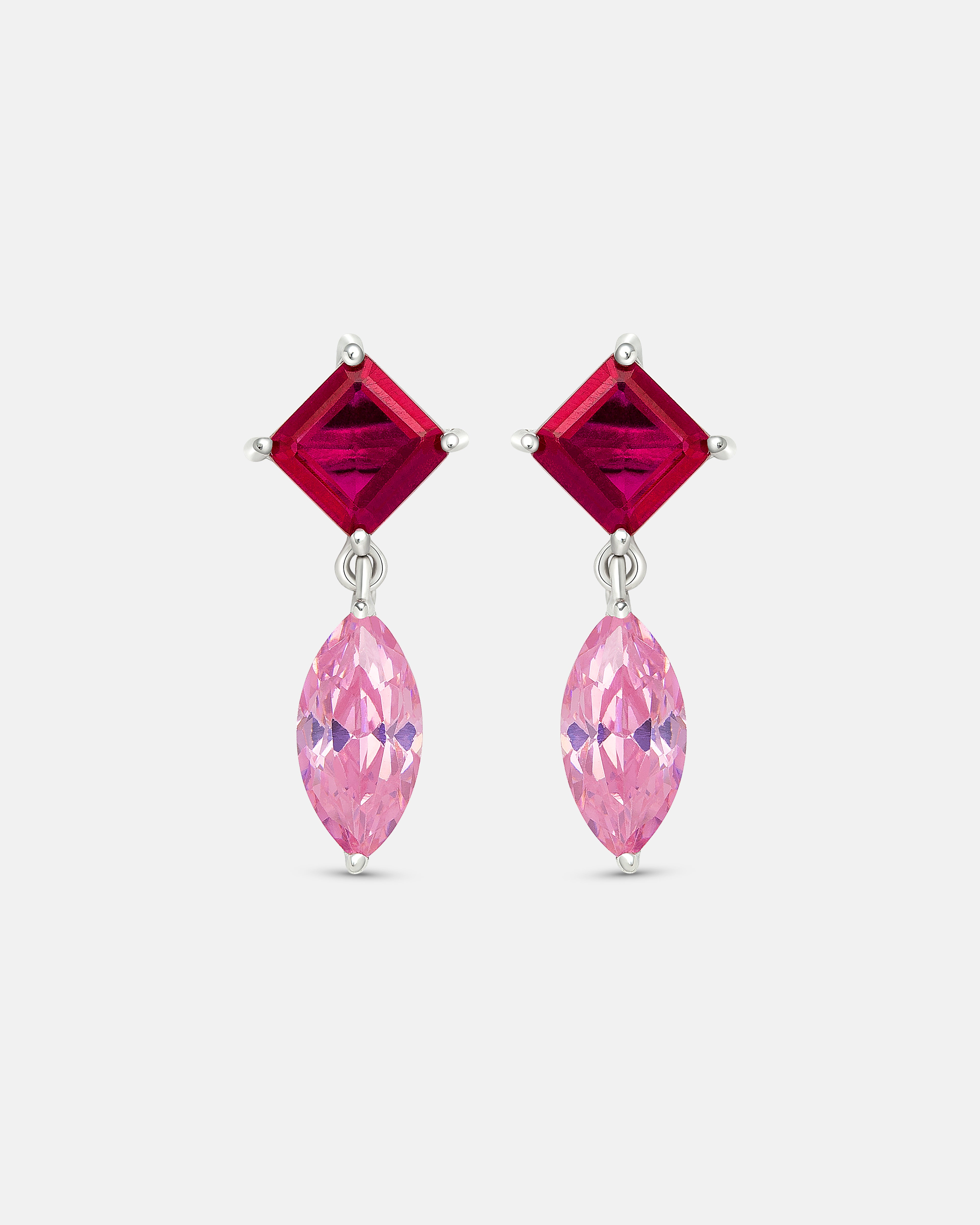 Bowie Pink Two-Toned Earrings