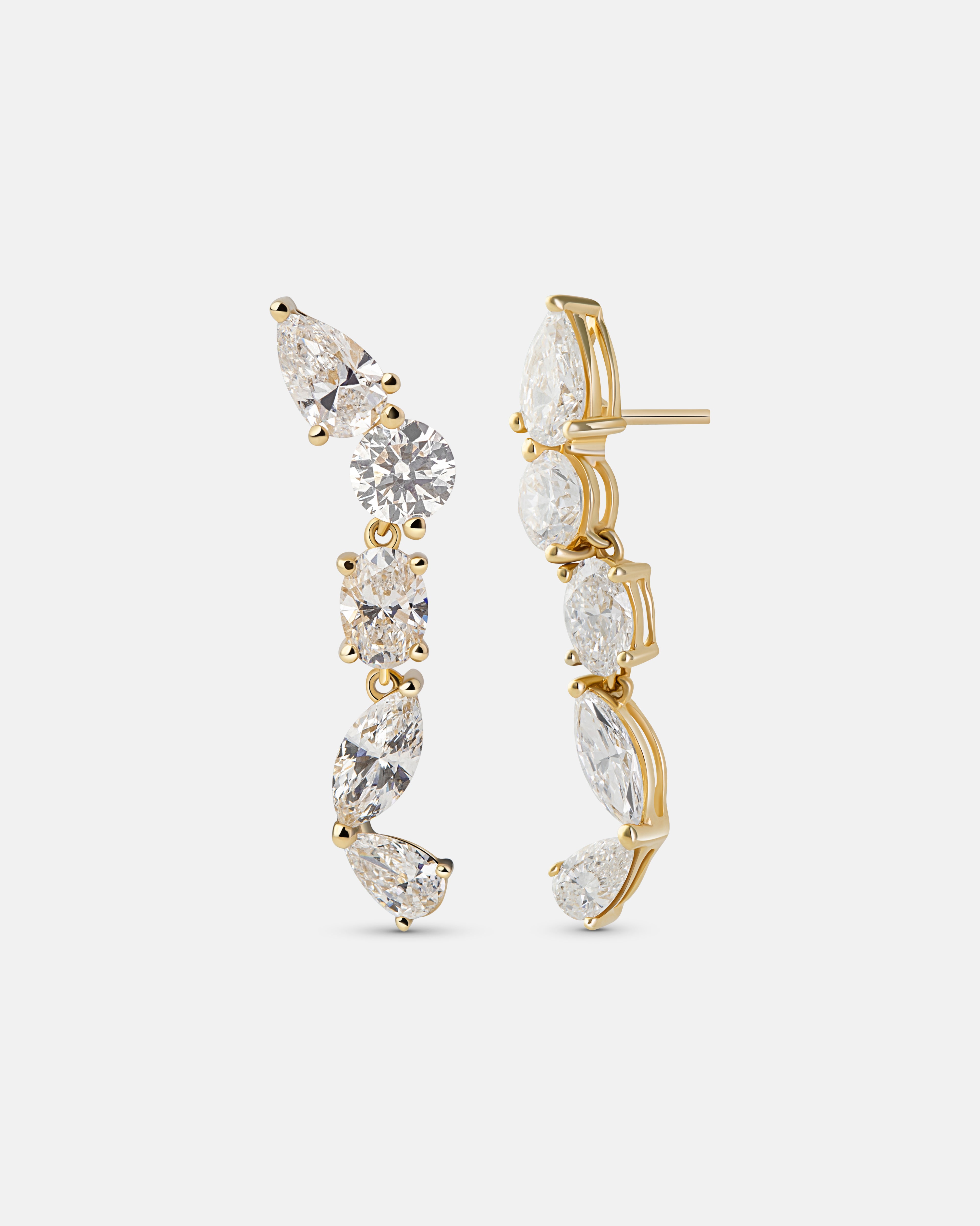 Leeza Cascading Diamond Earrings
