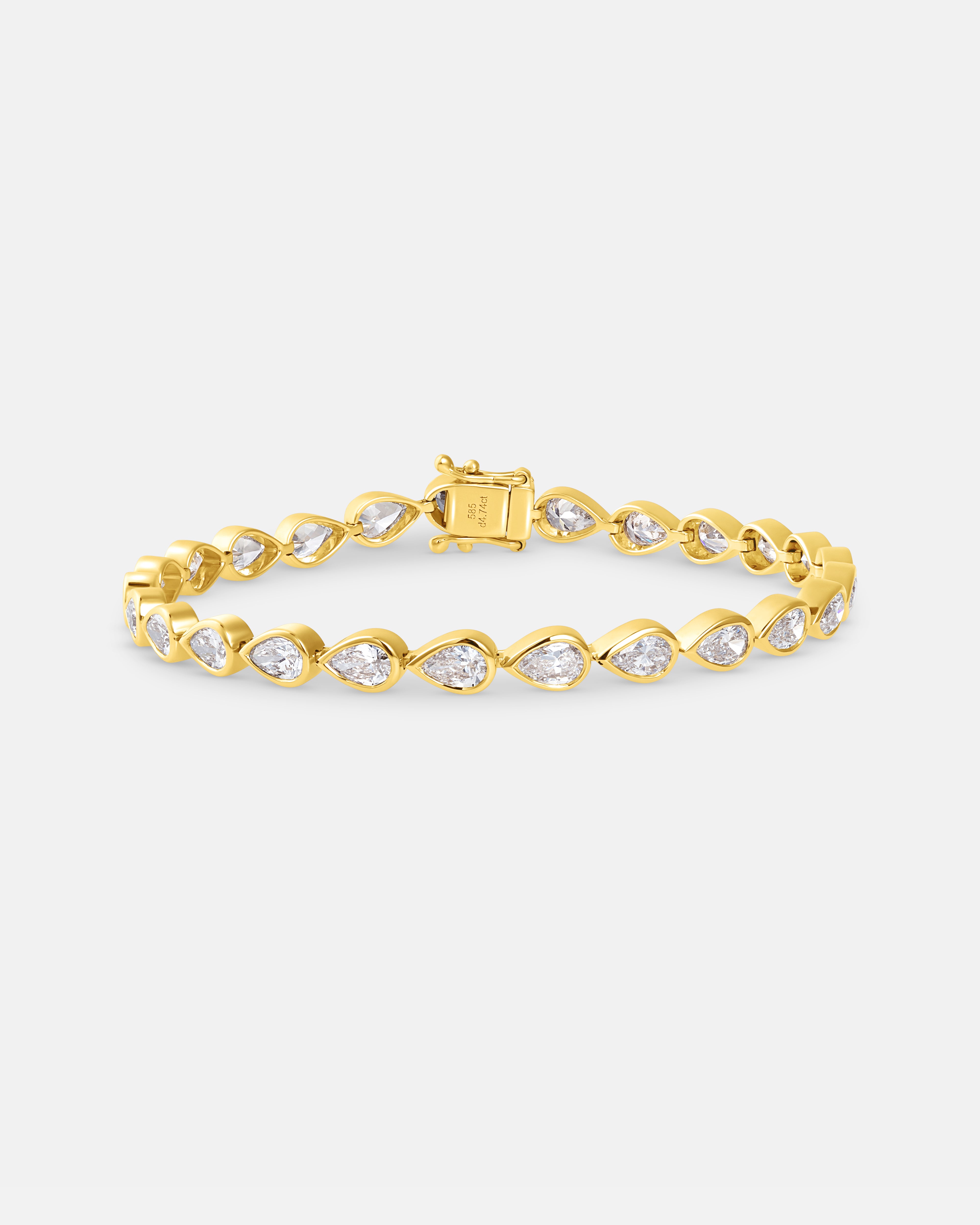 Sandy Pear Bezel Tennis Bracelet