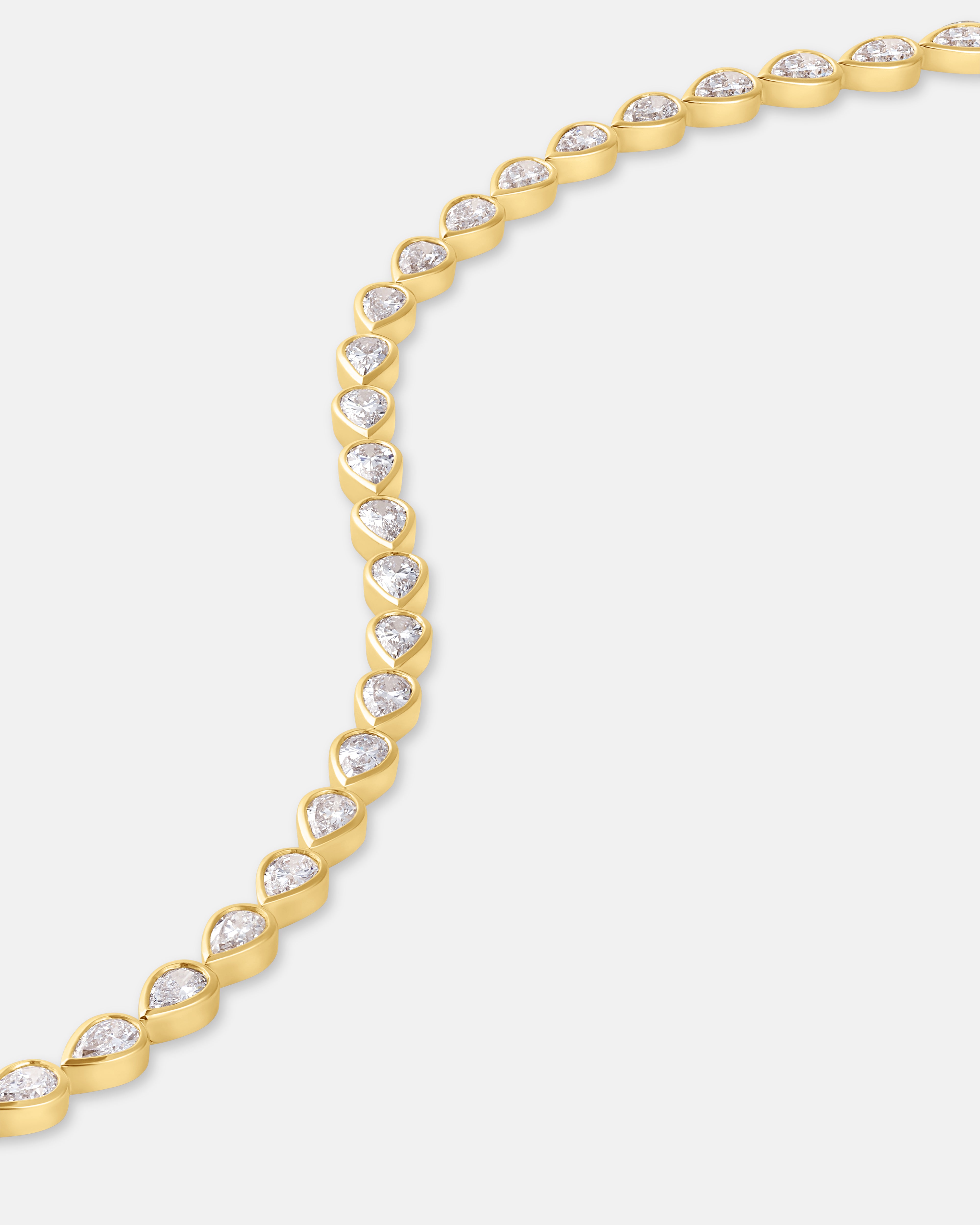 Sandy Pear Bezel Tennis Bracelet
