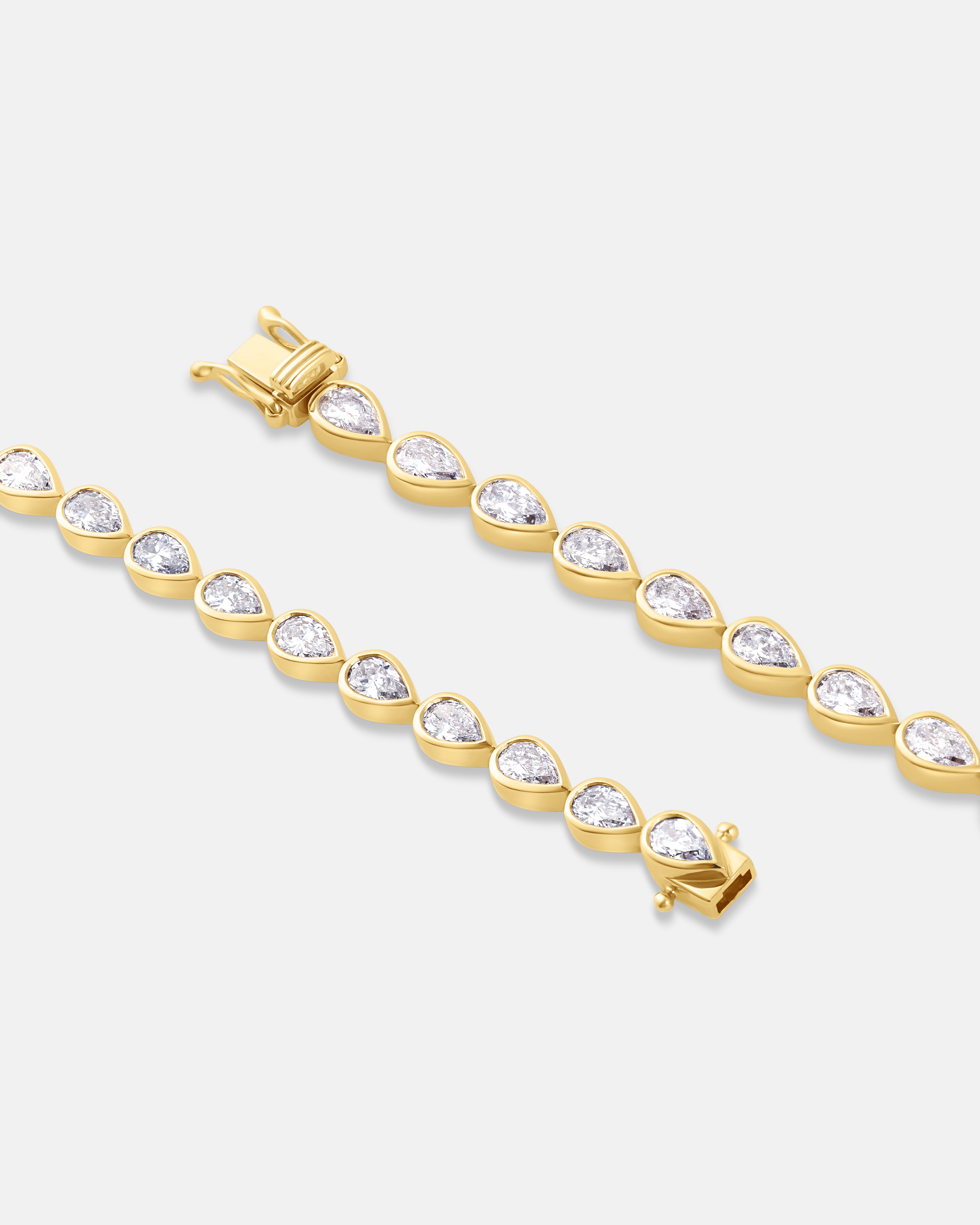 Sandy Pear Bezel Tennis Bracelet