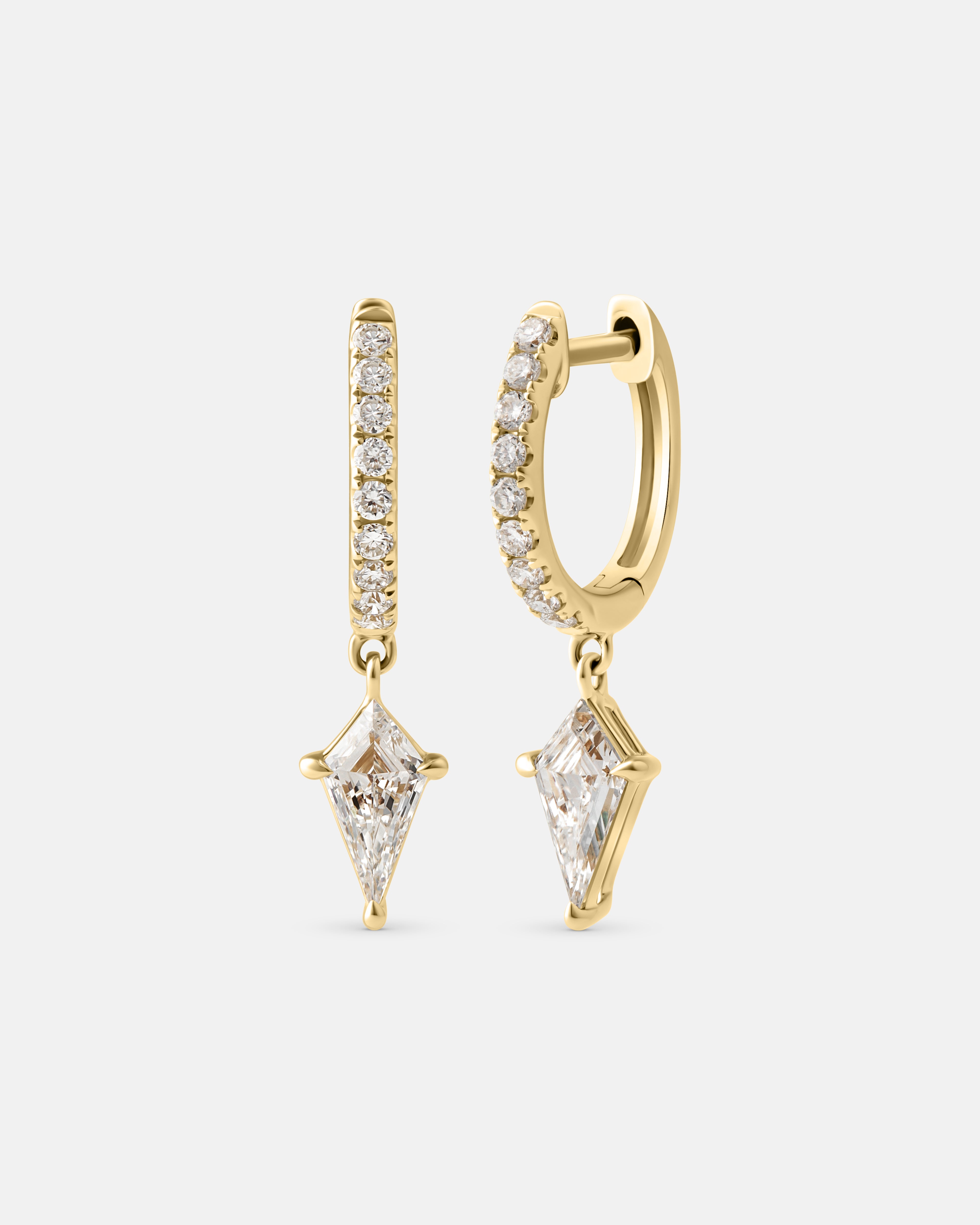 Katy Kite Drop Diamond Huggies