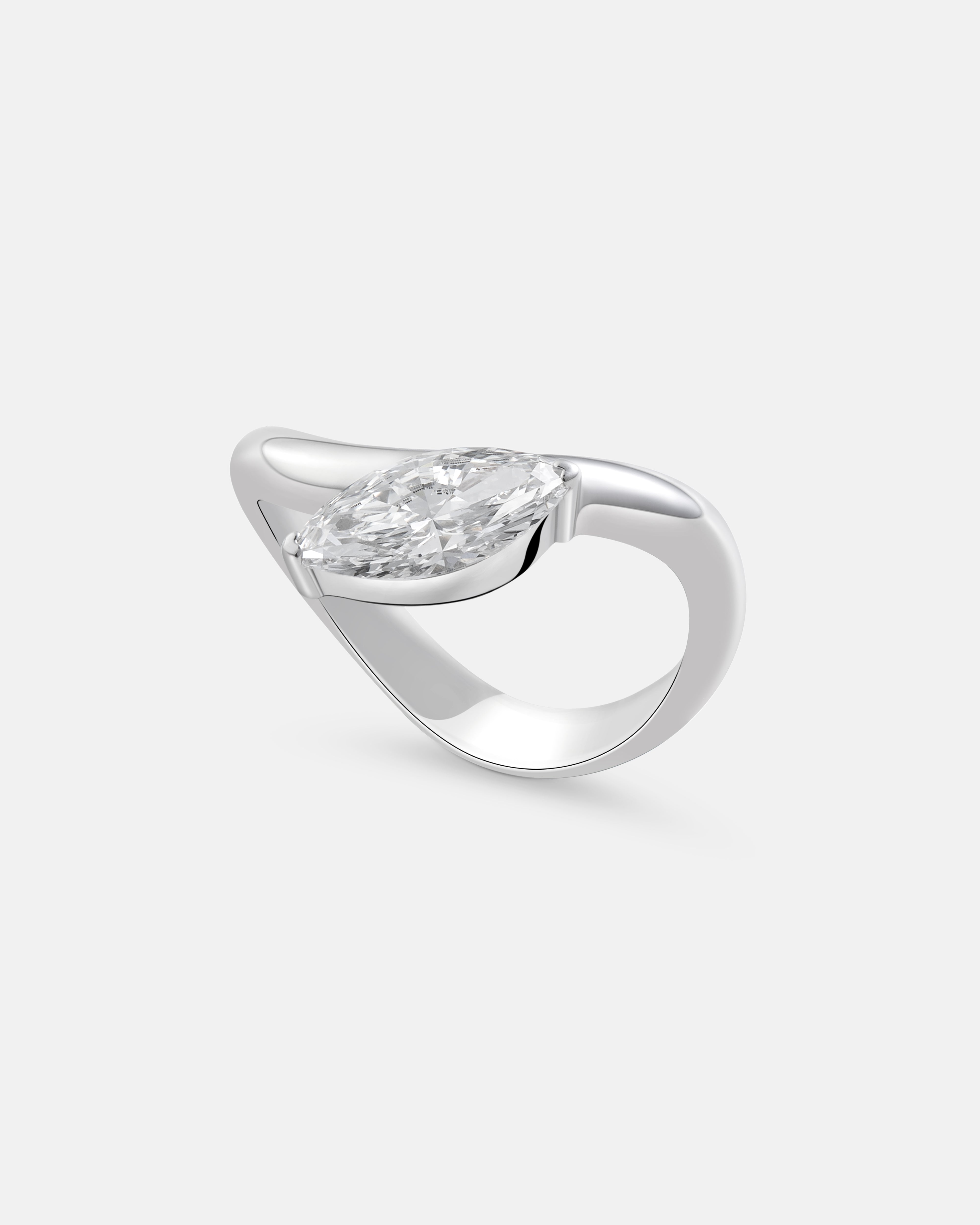 Natalie Marquise Diamond Wave Ring