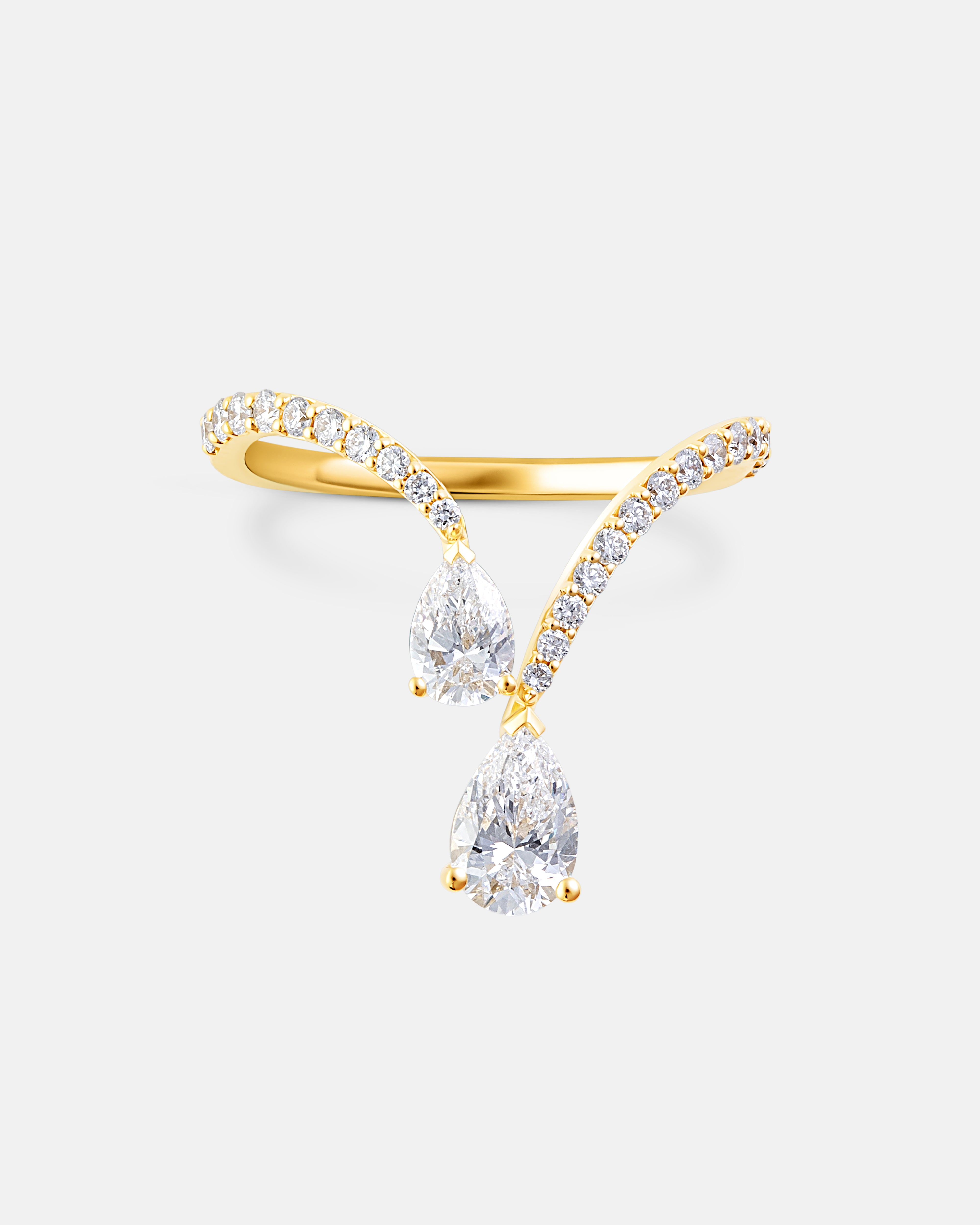 Linda Dual Pear Diamond Ring