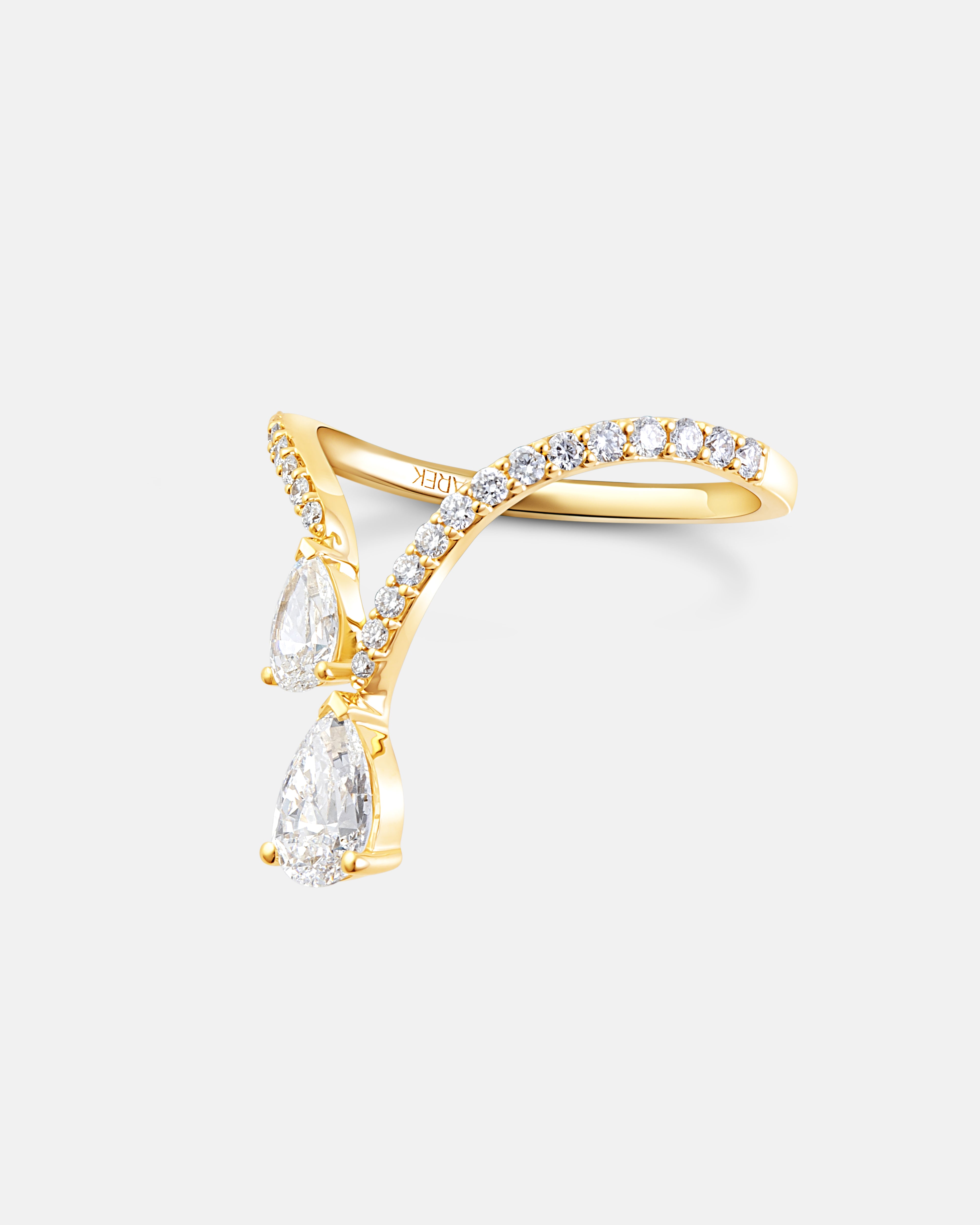 Linda Dual Pear Diamond Ring