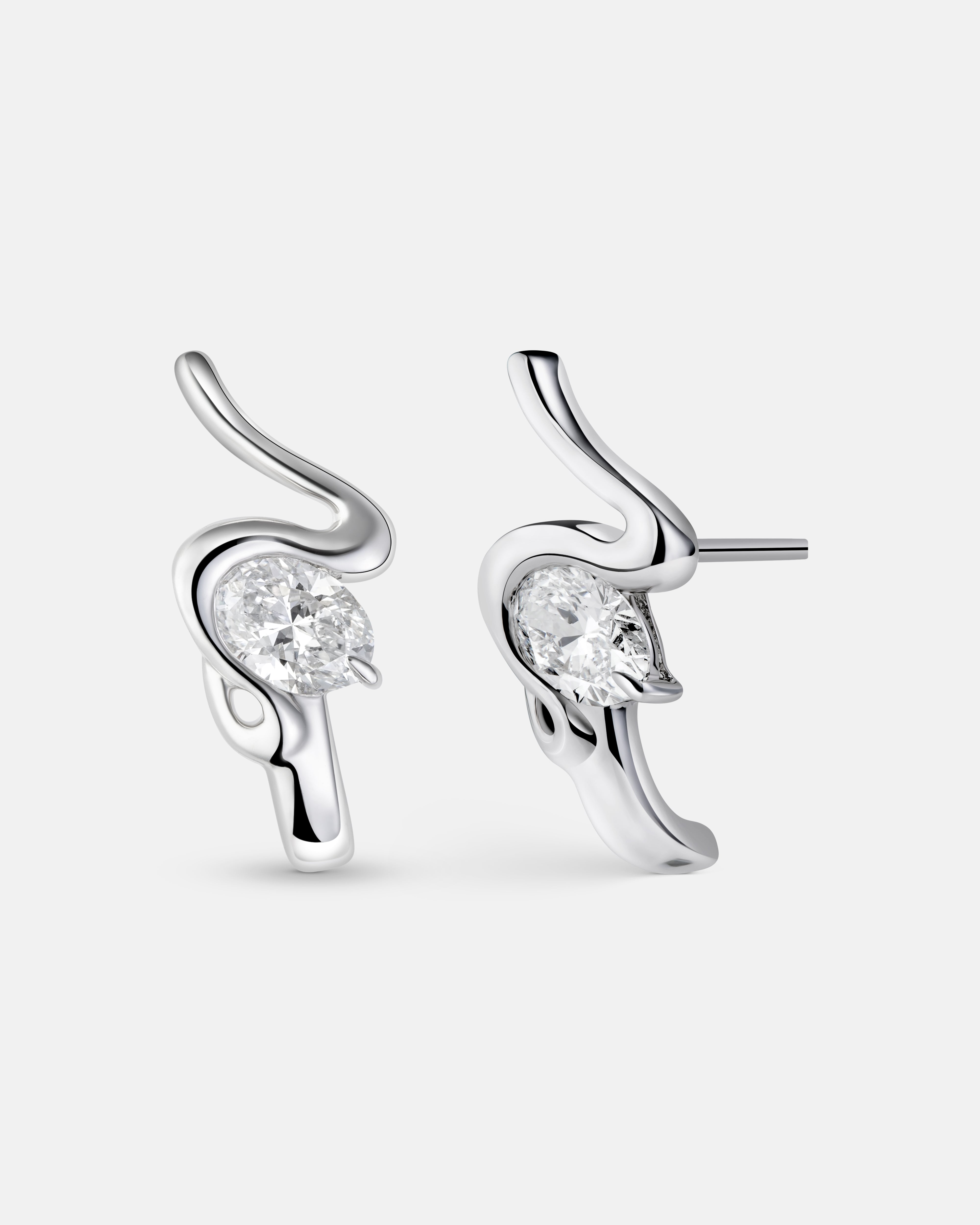 Nicole Oval Diamond Earrings