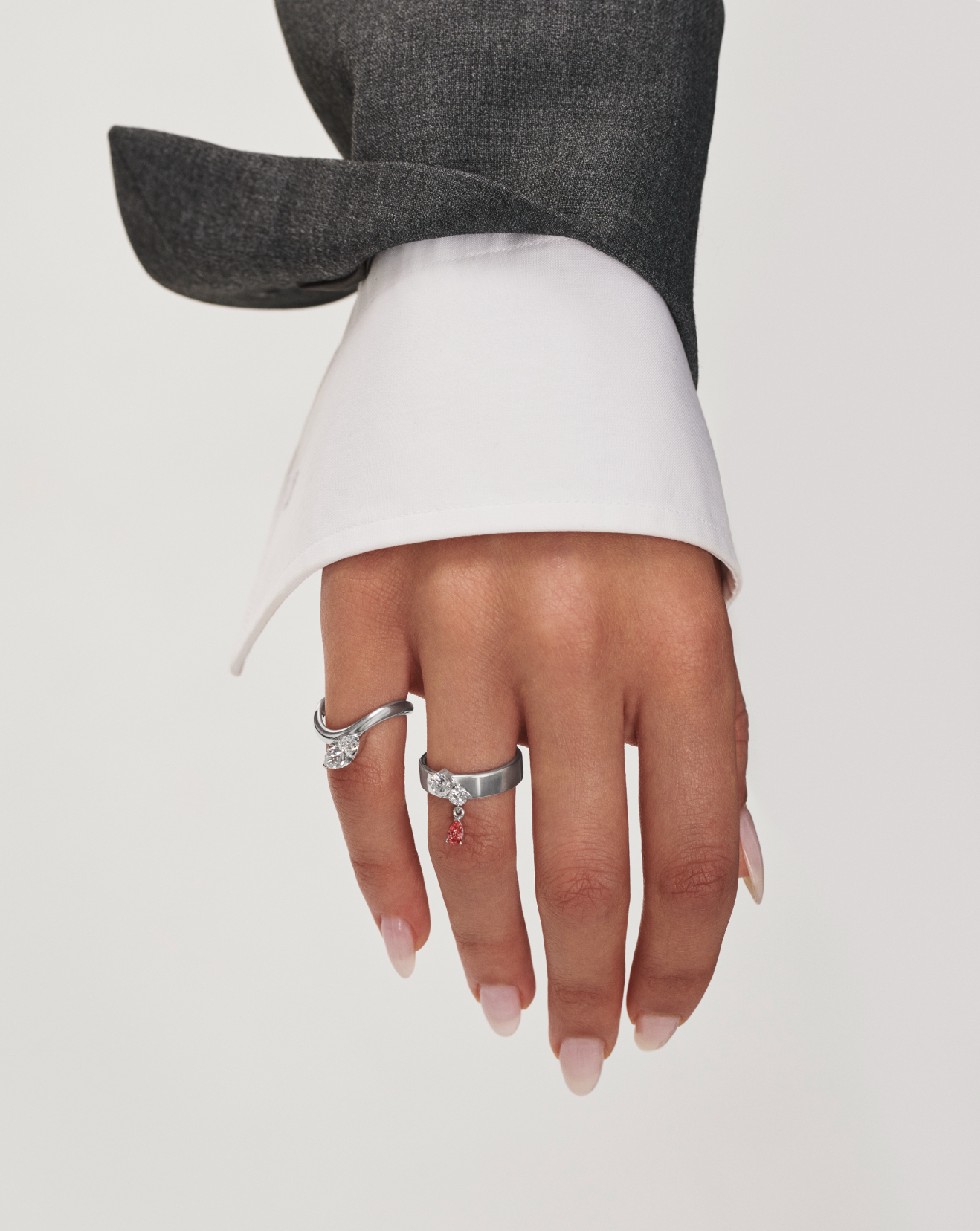 Natalie Marquise Diamond Wave Ring