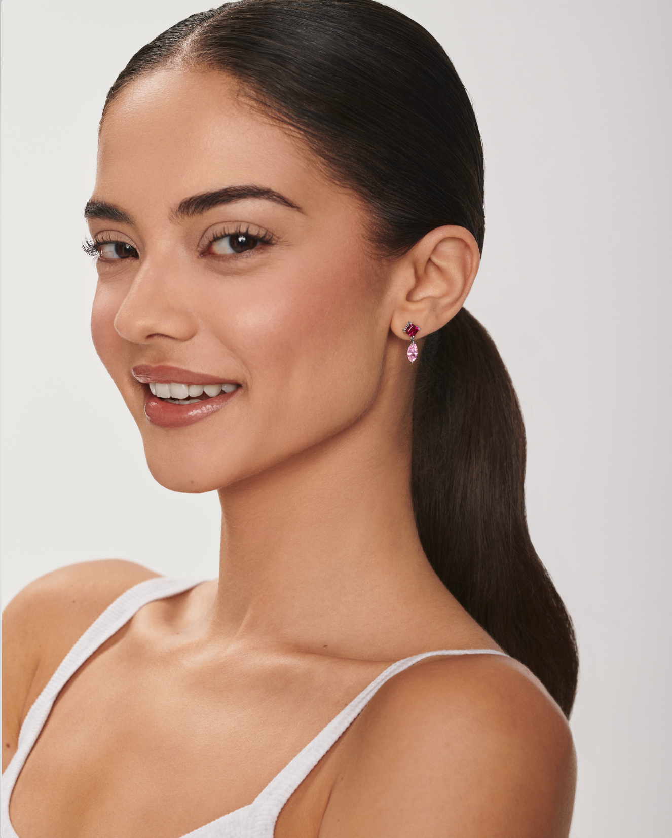 Bowie Pink Two-Toned Earrings