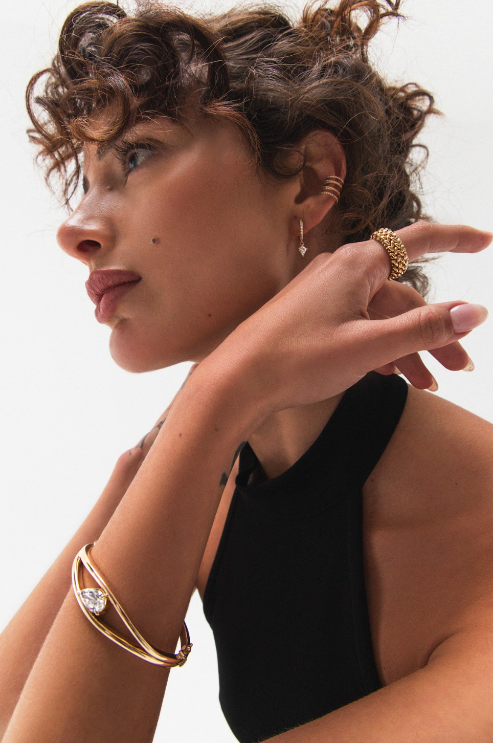 Lydia Gold Mesh Ring