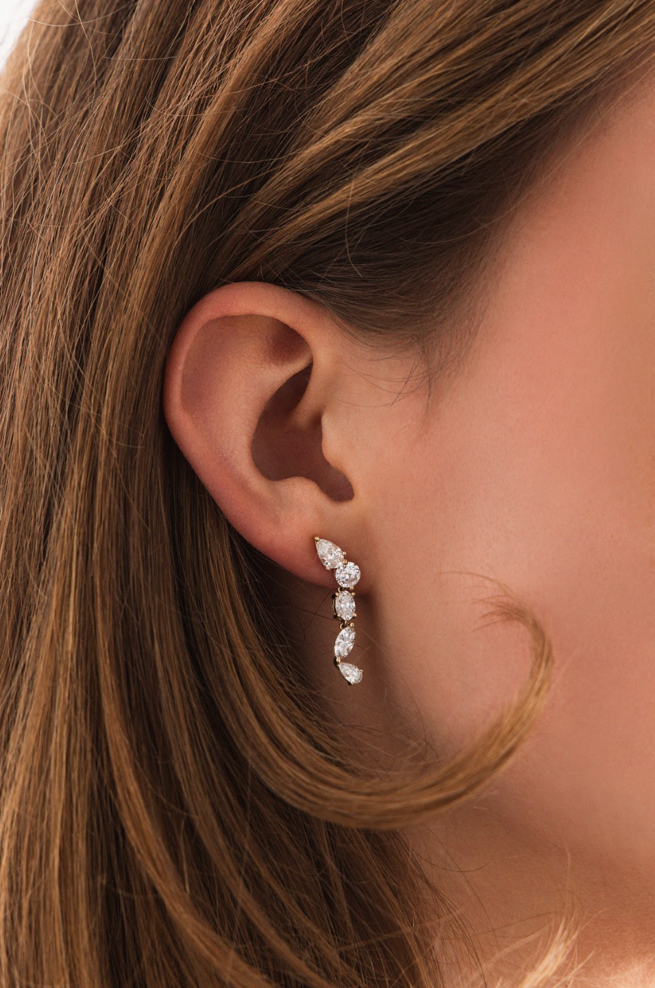 Leeza Cascading Diamond Earrings