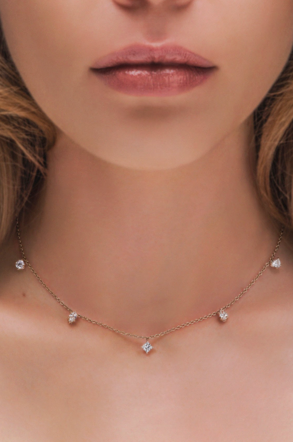 Lena Five Diamond Necklace
